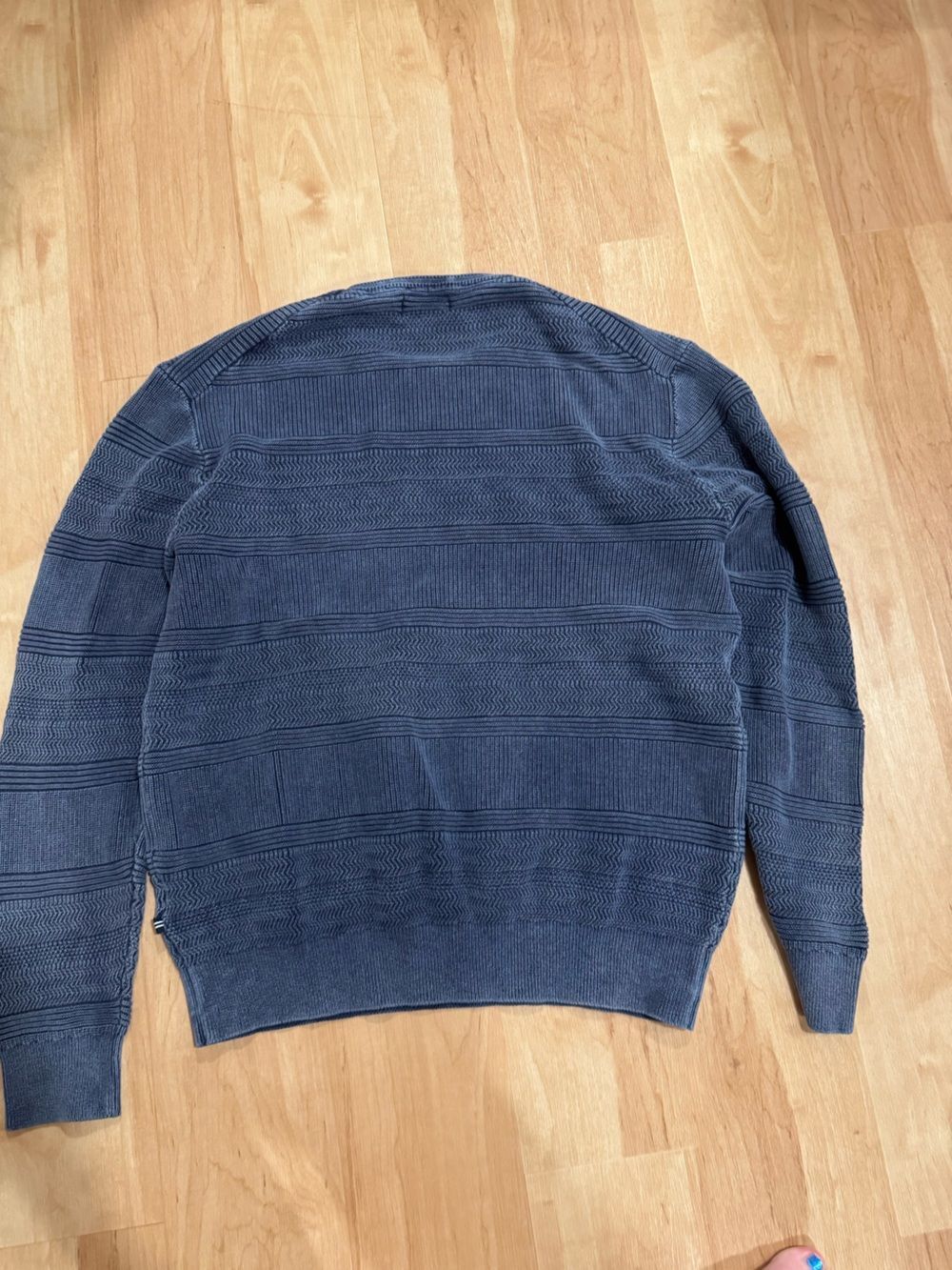 Nautica Men's Blue Textured 100% Cotton Crewneck Sweater XL - Picture 6 of 6